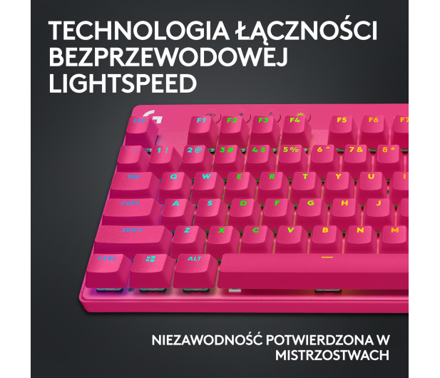 LOGITECH G PRO X TKL Lightspeed Tactile magenta 920-012159 - 1172774 - zdjęcie 8